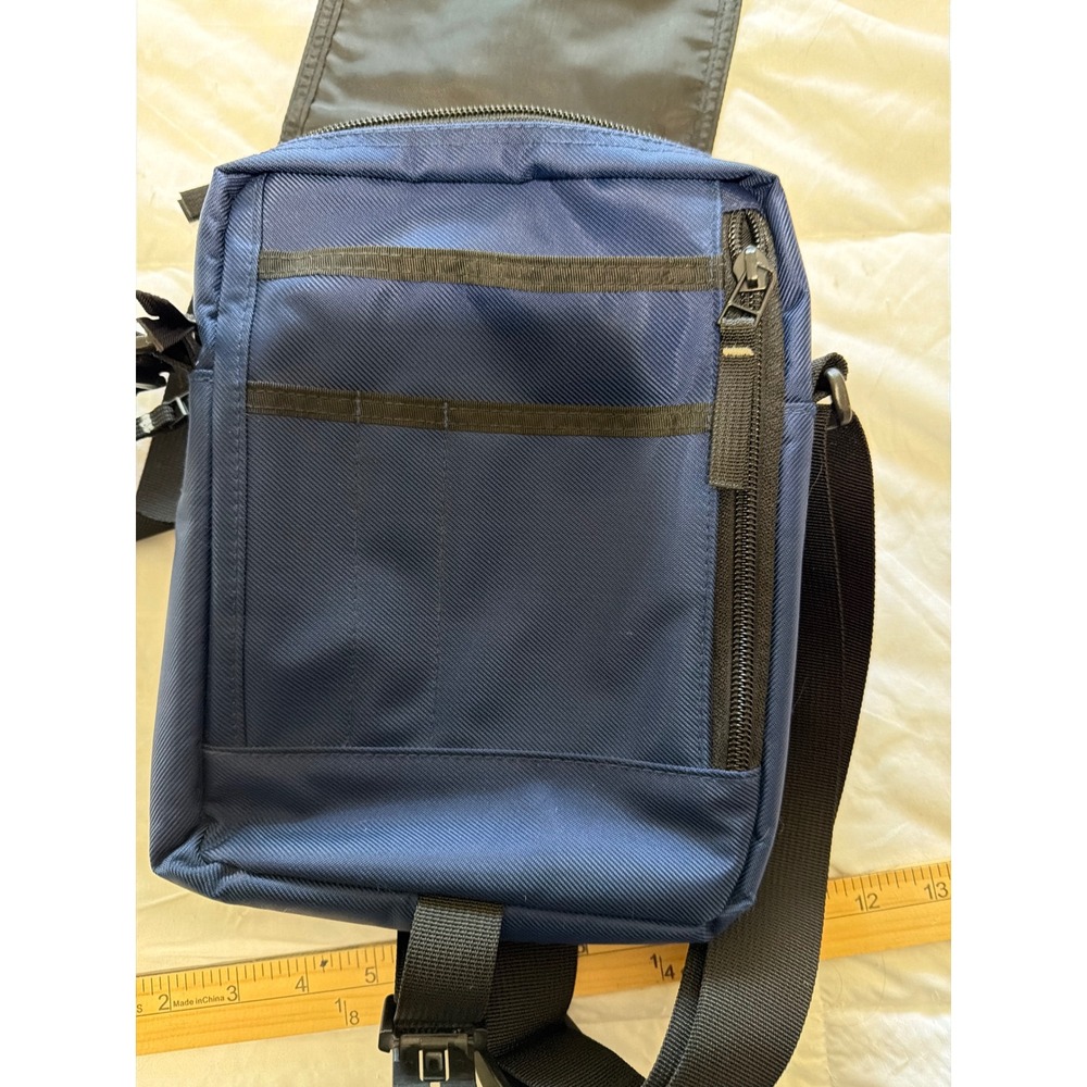 Eddie Bauer Navy Blue Nylon Crossbody Messenger Travel Bag Adjustable Gorpcore - Picture 5 of 10